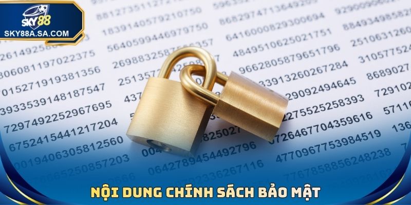 Nội dung chính sách bảo mật